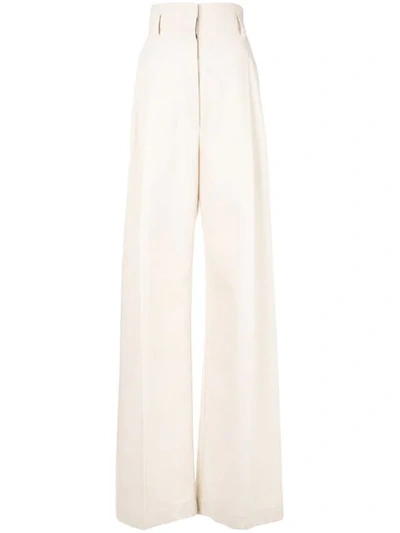Proenza Schouler High-rise Belted Wide-leg Jeans In White