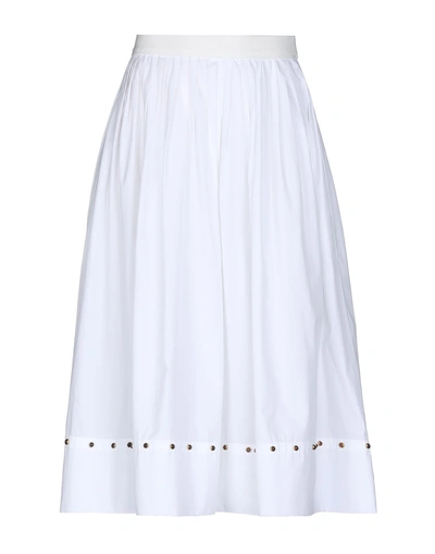 Agnona Midi Skirts In White