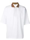 Bottega Veneta Contrast-tipped Organic Cotton-piqué Polo Shirt In White