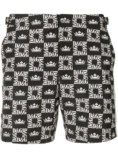 Dolce & Gabbana Black Logo Swimming Shorts