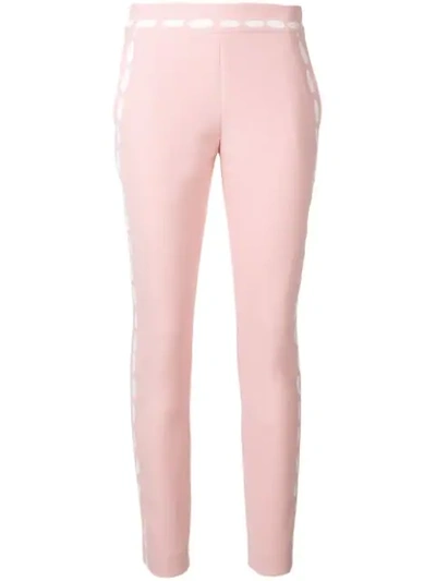 Moschino Slim-fit Trousers In Pink