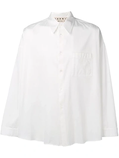 Marni Boxy Fit Shirt In White