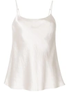 Vince Satin Scoop-neck Cami In Champagne