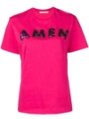 Amen Sequin Logo T In Pink