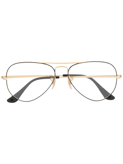 Ray Ban Ray-ban Aviator Glasses - Gold