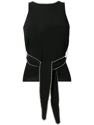 Pinko Belted Blouse In Black