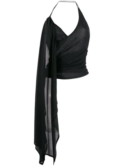 Jacquemus Asymmetric Top In Black