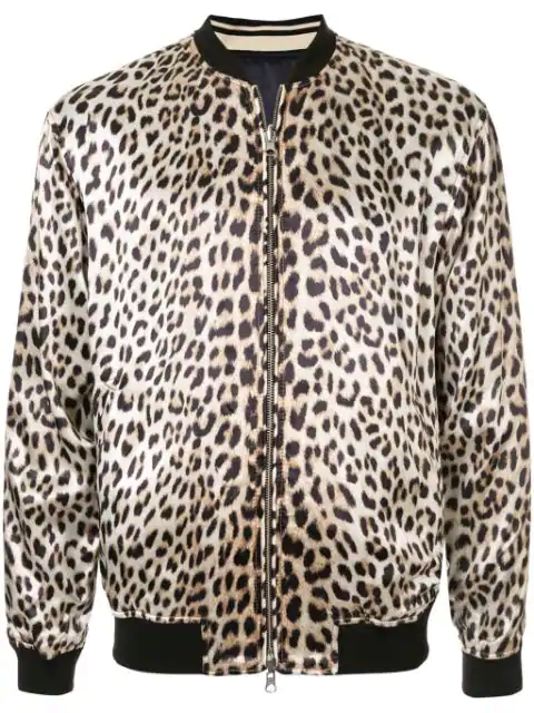 A.w.a.k.e. Reversible Leopard Print Satin Souvenir Jacket In Neutrals ...