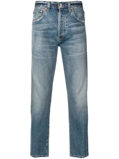 Citizens Of Humanity Stonewashed Straight-leg Jeans In Blue