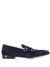 A. Testoni' Double Buckle Monk Shoes In Blue