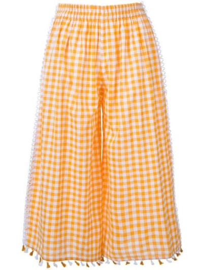 Dodo Bar Or Mustard Gingham Trousers In Yellow