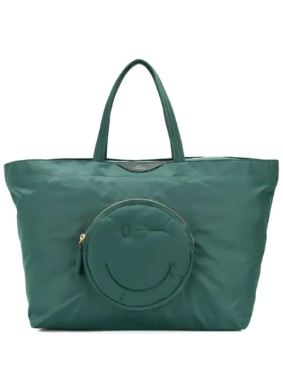 Anya Hindmarch Chubby Wink Large Tote In Green