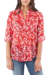 Kut From The Kloth Jasmine Top In Blossom Red