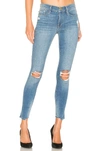 Frame Le Skinny De Jeanne Ripped Crop Skinny Jeans In Kiss