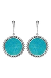 Lagos Maya Circle Drop Earrings In Silver/ Turquoise