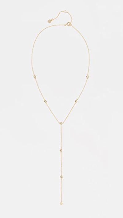 Gorjana Chloe Short Lariat Long Necklace In Gold