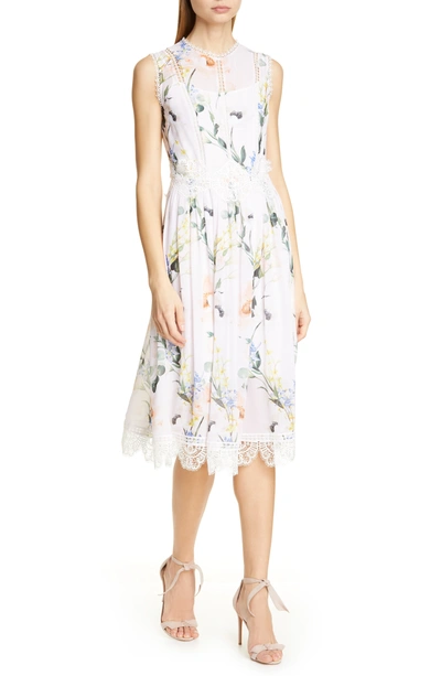 Ted Baker Cerloe Elegant Midi Dress In Nude Pink ModeSens