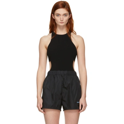 Alexander Wang T Alexanderwang.t Black Swim Bodycon Bodysuit In 001 Black