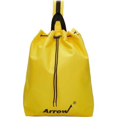 Ader Error Yellow Arrow Cross Backpack In Sc22 Yellow