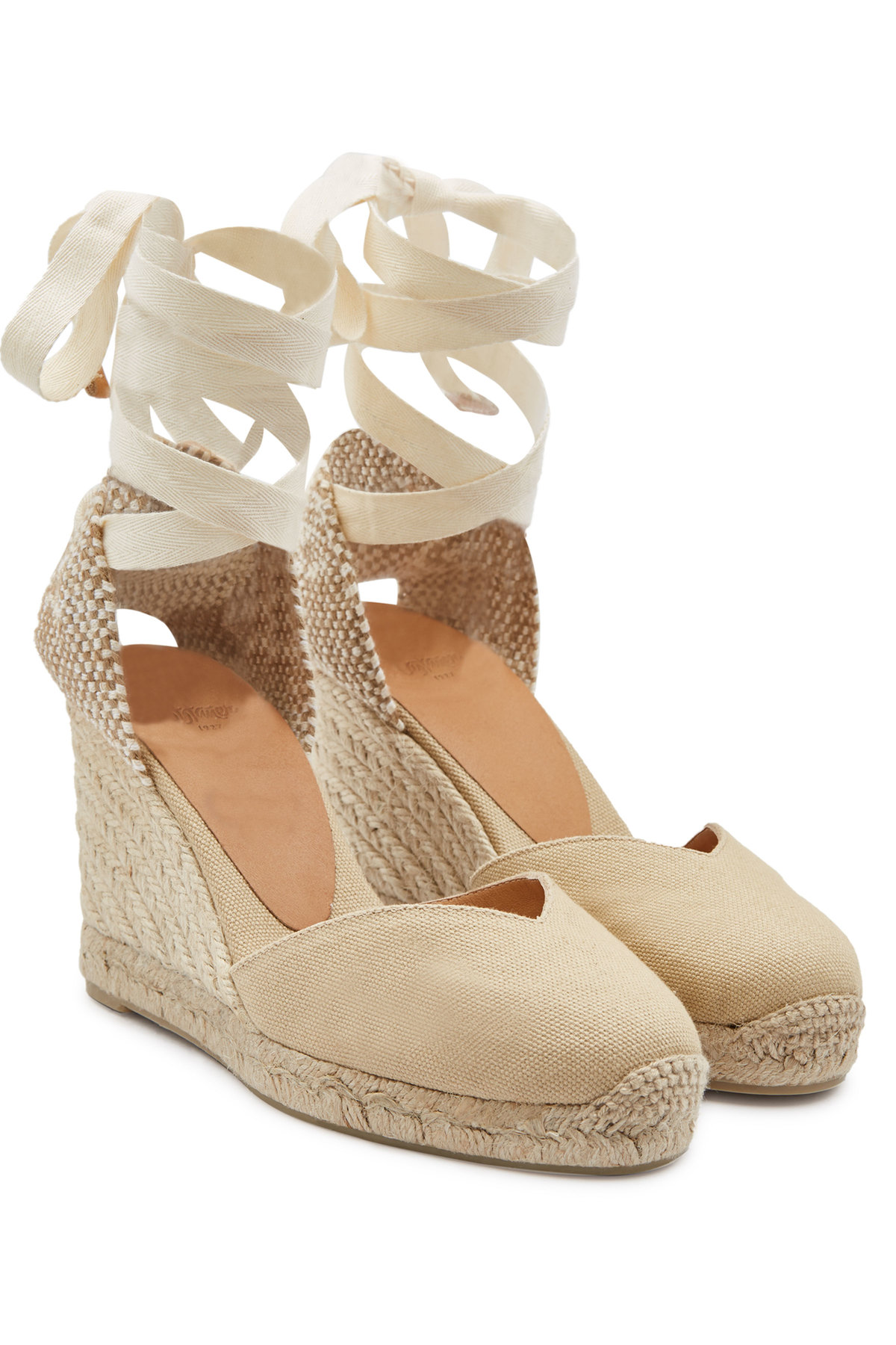 castañer chiara 80 canvas wedge espadrilles