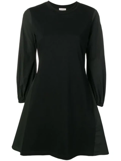 Moncler Cotton Jersey Dress In Black