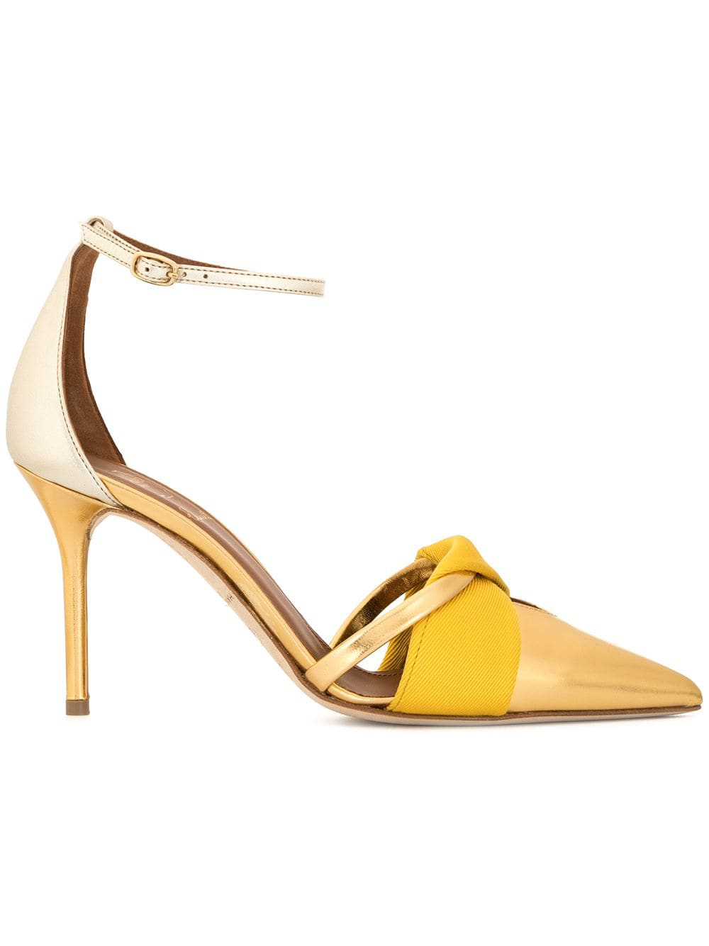 Malone Souliers Ankle Strap Pumps - Gold | ModeSens