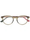 Gucci Oval Framed Glasses In Green