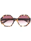 Chloé Willow Geometric-frame Sunglasses In Brown