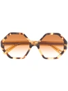 Chloé Tortoiseshell Round-frame Sunglasses In Brown