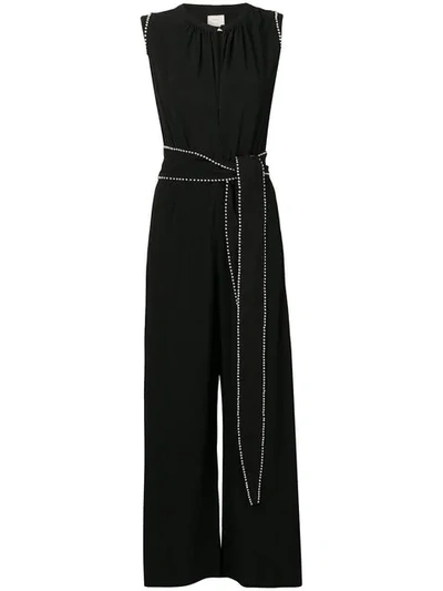 Pinko Belted Jumpsuit In Black