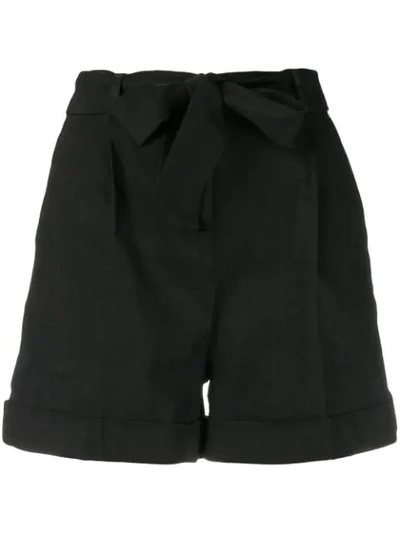 Pinko Tie Waist Shorts - Black