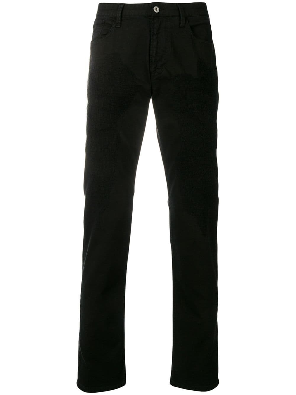  Emporio Armani Straight Leg Jeans Black ModeSens