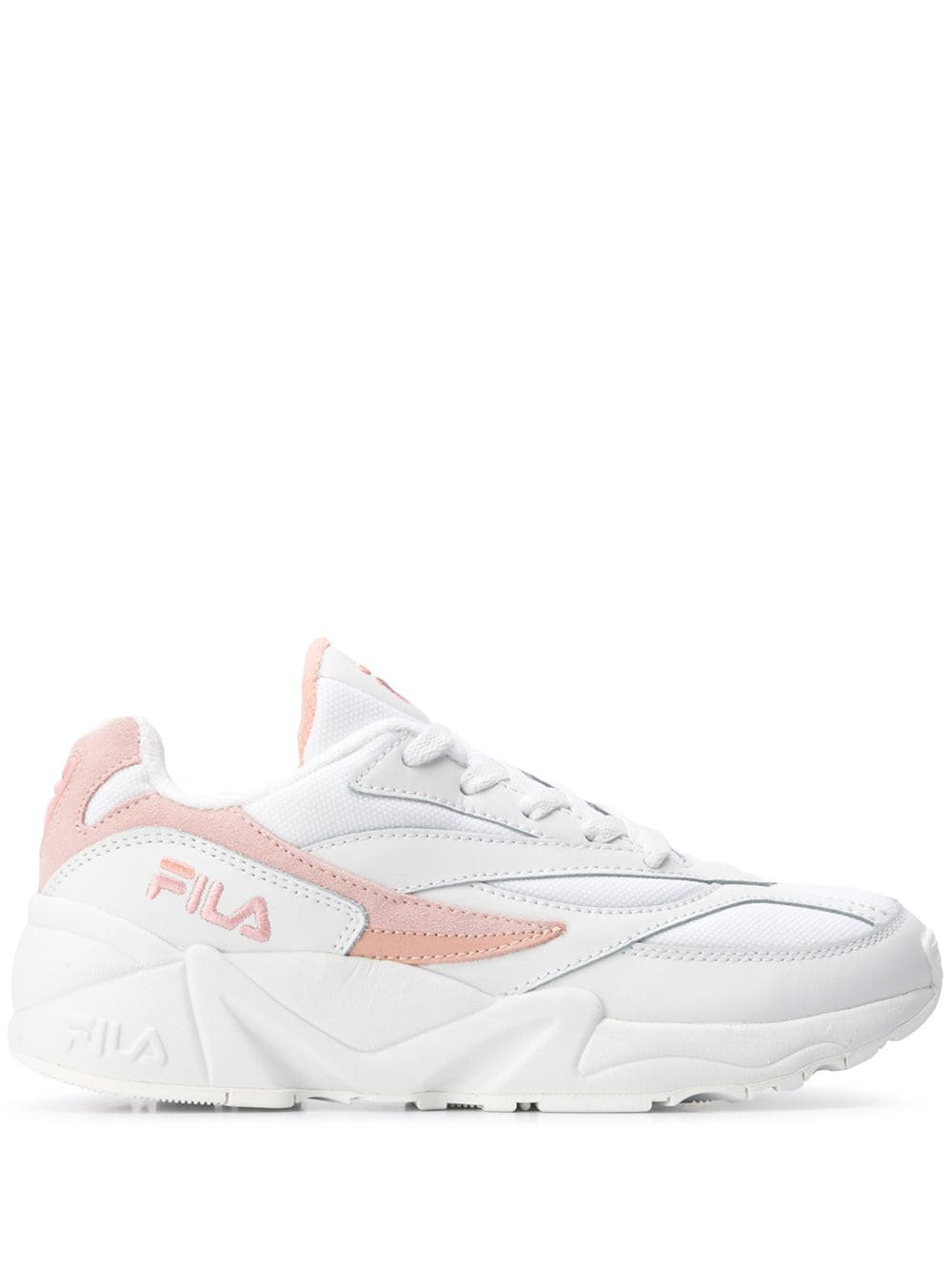 filas chunky white sneakers