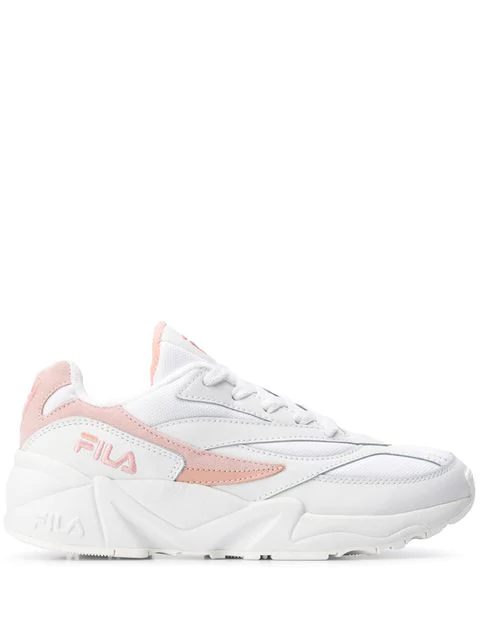 filas chunky white sneakers