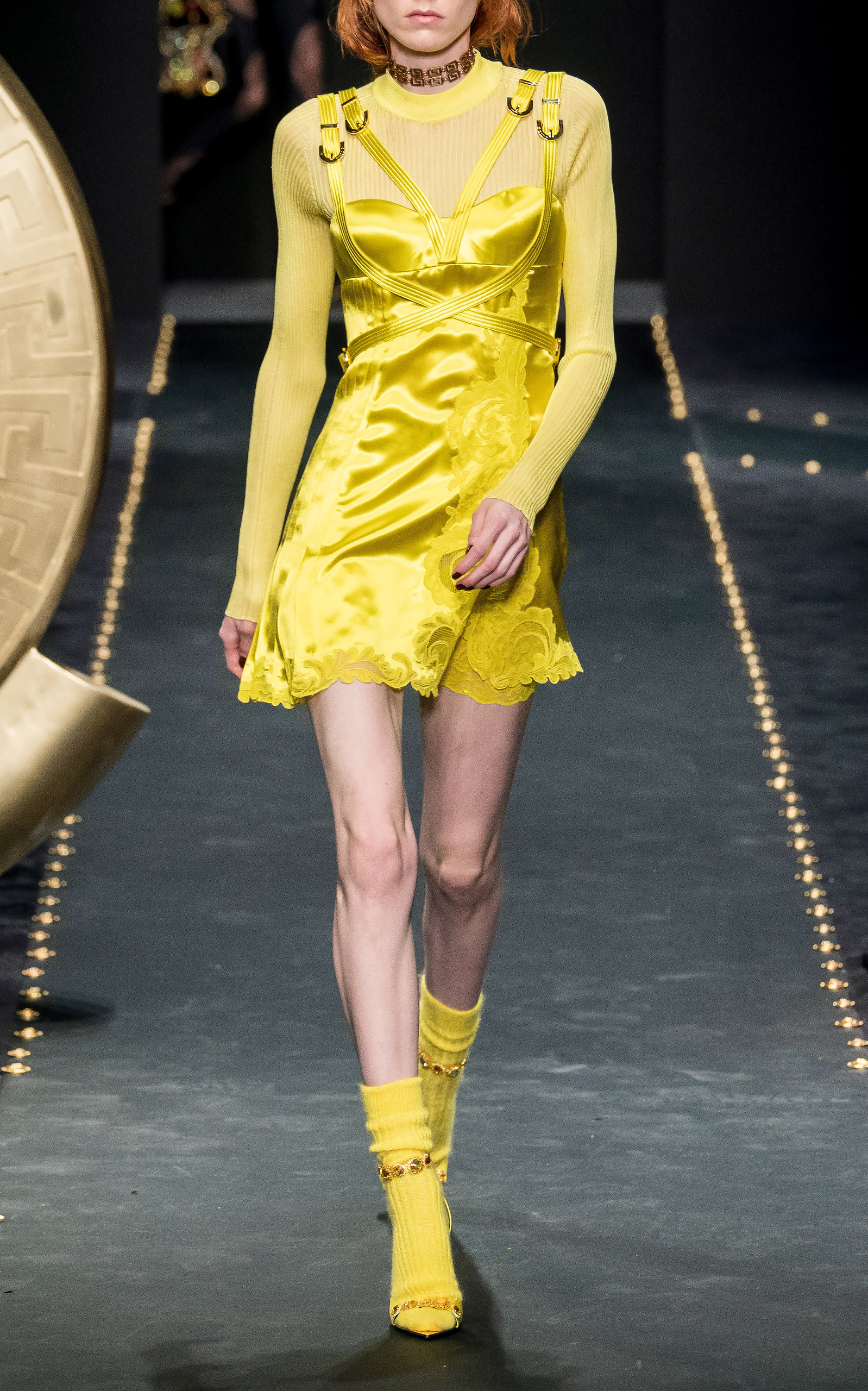 versace satin dress