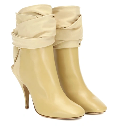 Petar Petrov Sadie Leather Ankle Boots In Beige