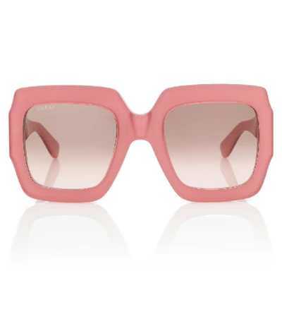 Gucci Square Sunglasses In Pink