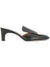 Sergio Rossi Block Heel Mules In Black