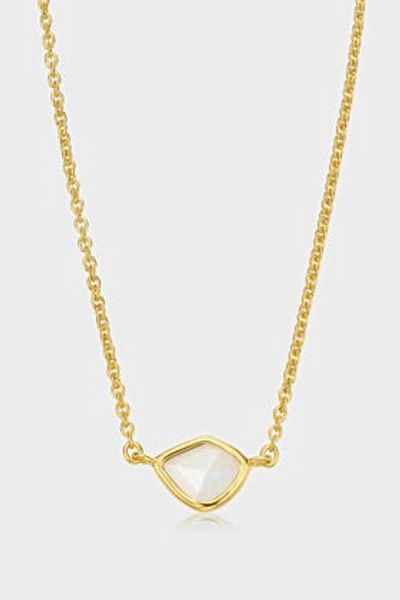 Monica Vinader Siren Mini Nugget 18k Yellow Gold & Moonstone Necklace In Gold/ Moonstone
