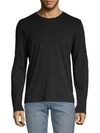 Vince Long-sleeve Cotton Pocket Tee In Black