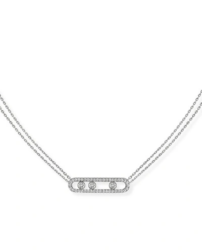 Messika Baby Move 18k White Gold Diamond Pave Necklace