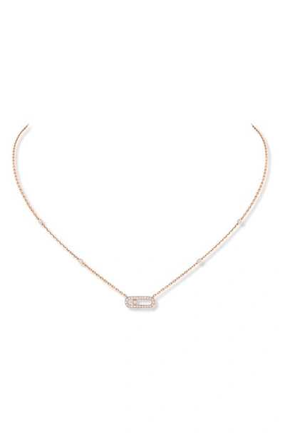 Messika Women's Move Uno 18k Rose Gold & Diamond Pendant Necklace