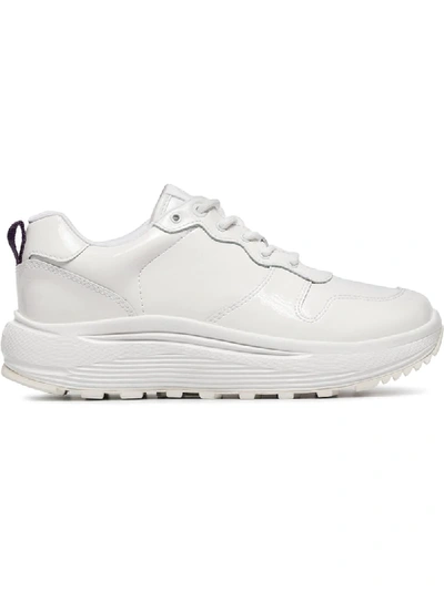 Eytys Jet Patent-leather Platform Sneakers In White