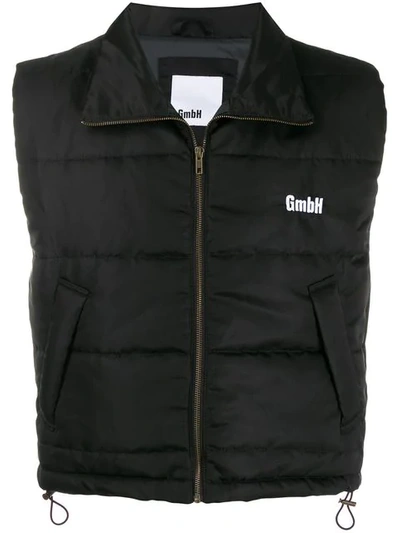 Gmbh Kaan Logo-embroidered Padded Gilet In Black