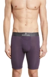 Tommy John Second Skin Gunmetal Waistband Boxer Briefs In Mysterioso