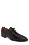 Mezlan Albano Wingtip In Black Leather/ Ostrich