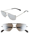 Givenchy 56mm Rectangle Sunglasses - Palladium