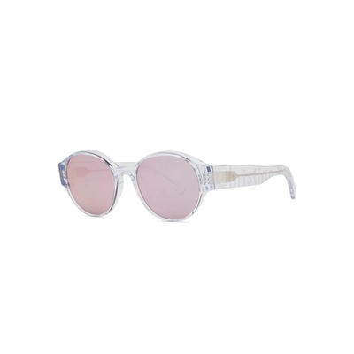 Christian Roth Textuelle Transparent Mirrored Sunglasses