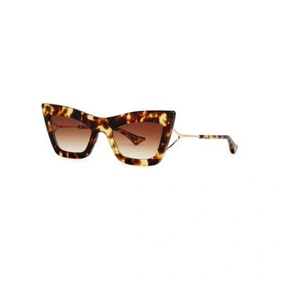 Dita Erasur Tortoiseshell Cat-eye Sunglasses In Light Blue