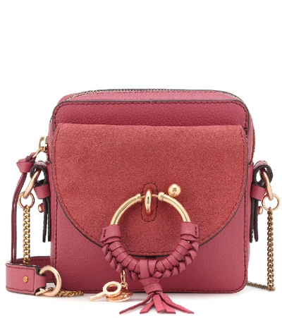 See By Chloé See By Chloe Joan Small Leather & Suede Crossbody In Pink